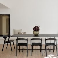 Bok oak black bining chair lifestyle image
