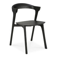 Bok oak black dining chair side view