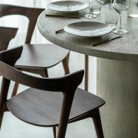 Bok teak brown dining chair