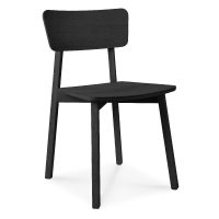Casale oak black dining chair side view