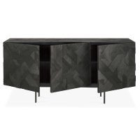 Graphic sideboard 3 door open