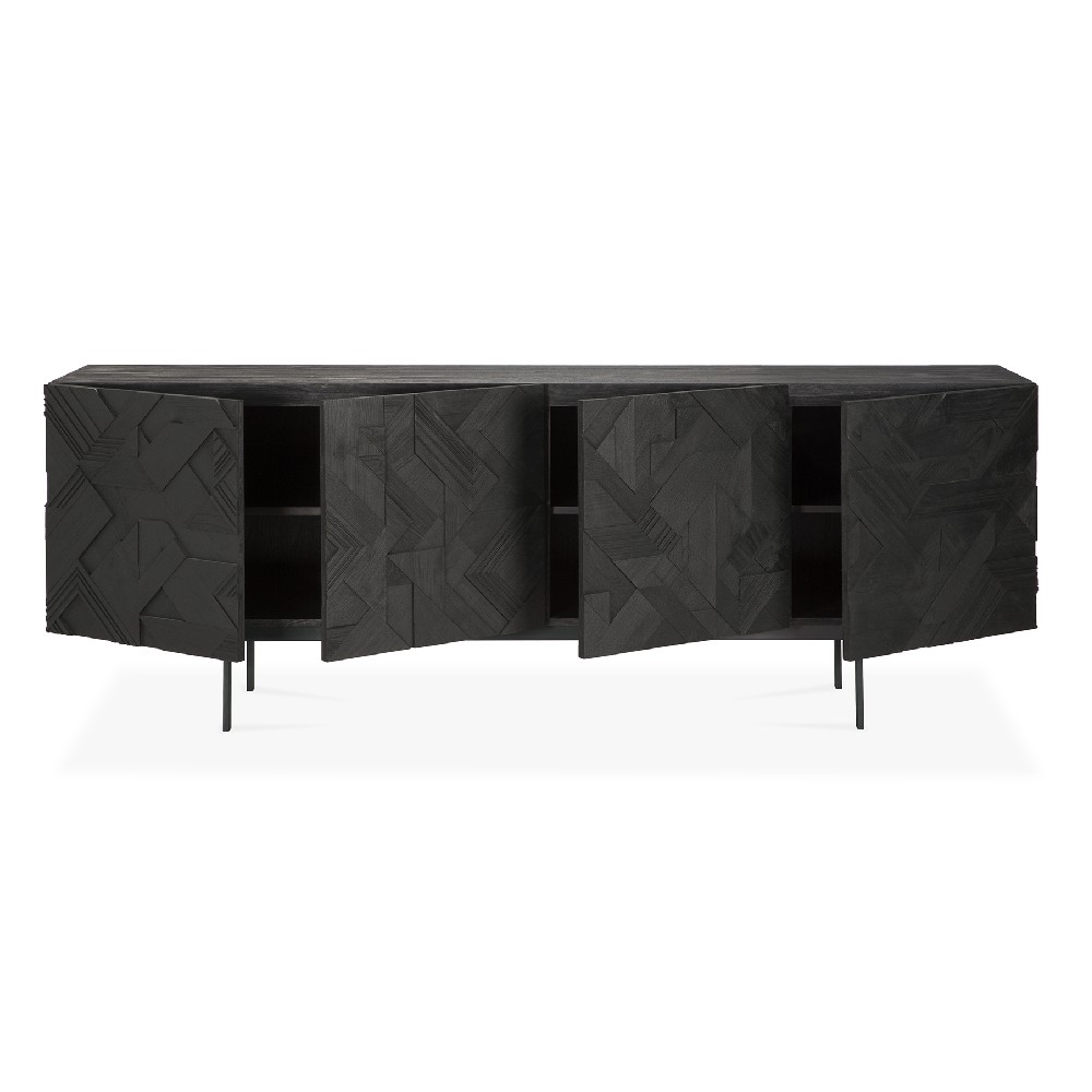 Graphic sideboard 4 door open