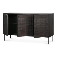Grooves sideboard 3 door open