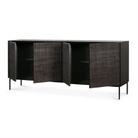 Grooves sideboard 4 door open