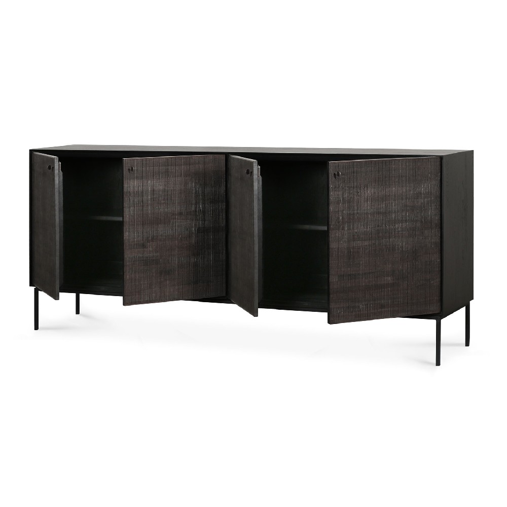 Grooves sideboard 4 door open