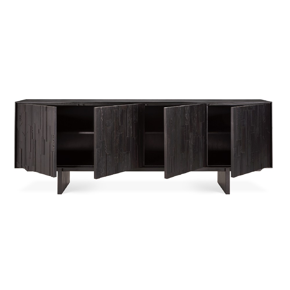 Mosiac sideboard 4 door 4 door open