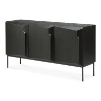 Stairs Sideboard black 3 door