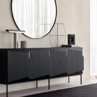 Stairs sideboard black 4 door lifestyle image
