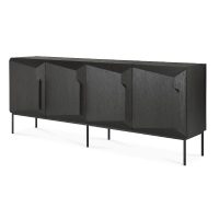stairs sideboard black 4 door