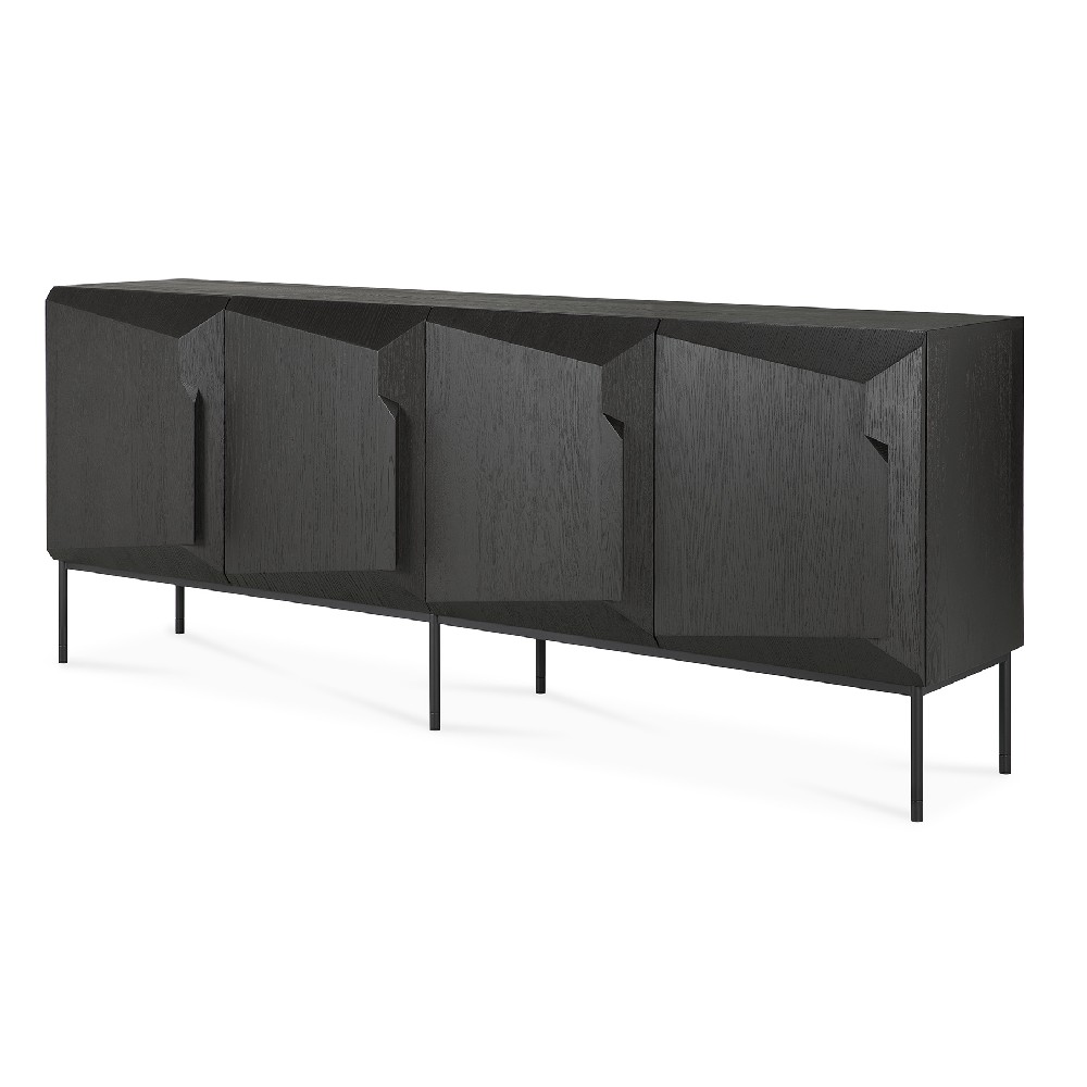 stairs sideboard black 4 door