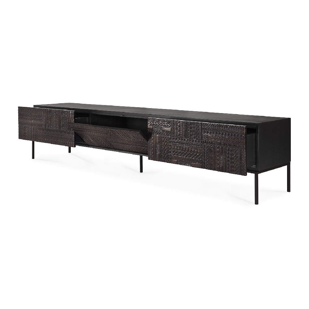 Tabwa tv cabinet 3 door open